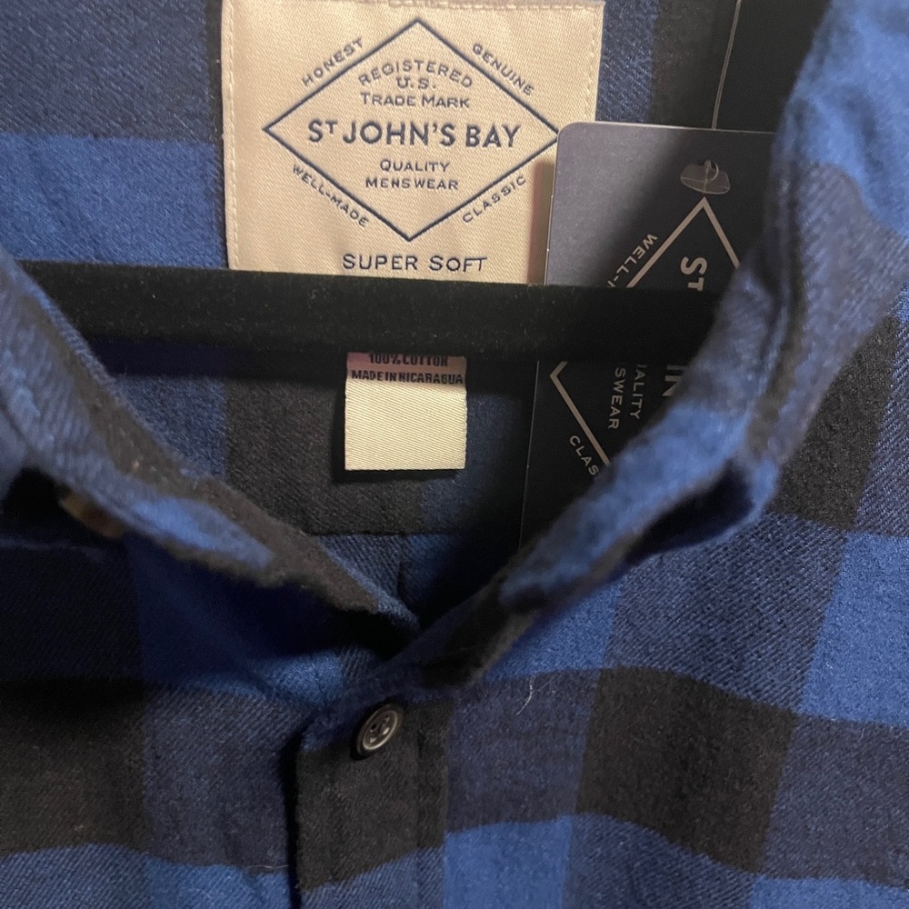 St. John’s Bay Big & Tall Men’s Super Soft Long Sleeve Flannel Shirt 2XL - Picture 5 of 11